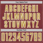 Soccer Sublimation Shape Burgundy Uniform Old Gold-White Custom Jersey Sports Geometric