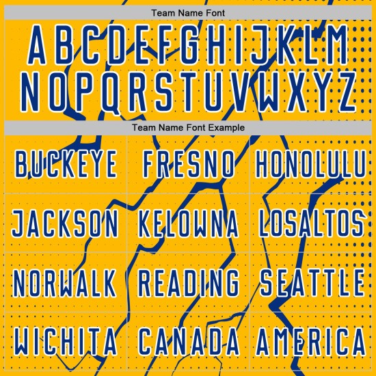 Jersey Lightning Royal-White Uniform Custom Sublimation Soccer Sports Gold Jersey Lightning Royal-White Uniform Custom Sublimation Soccer Sports Gold