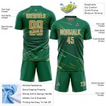 Soccer Sublimation Gold-White Lines Uniform Sports Green Custom Kelly Jersey Old Soccer Sublimation Gold-White Lines Uniform Sports Green Custom Kelly Jersey Old
