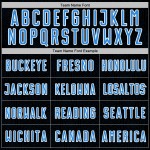 Blue-White Sublimation Powder Soccer Custom Sports Black Shape Geometric Uniform Jersey