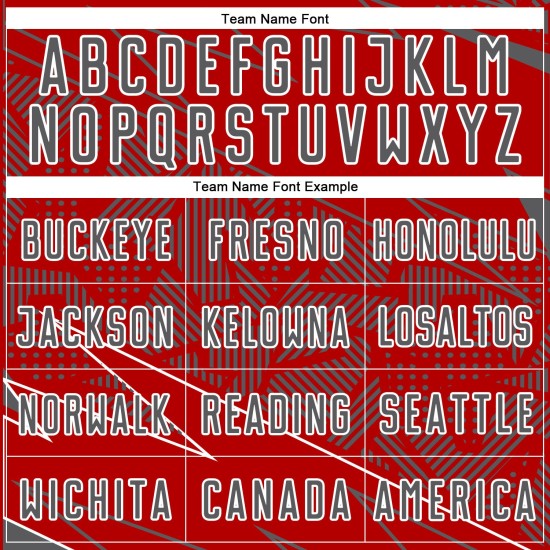 Red Jersey Steel Uniform Sports Sublimation Custom Soccer Lines Gray-White